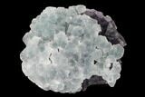 Green Fluorite Over Purple Octahedral Fluorite - Fluorescent! #149681-1